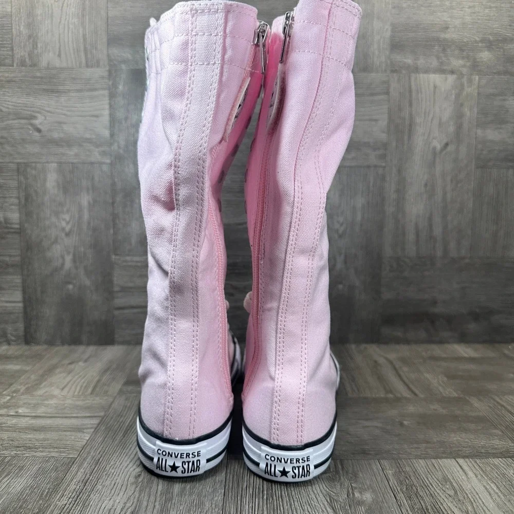 Converse XX-Hi Sneakers Youth 3 Pink Knee High Canvas Zip Up NEW
